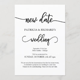Anuncio de boda pospuesta nueva fecha