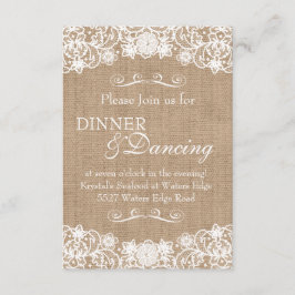 Anuncio de Boda Rústico de Campo con Encaje de Arp