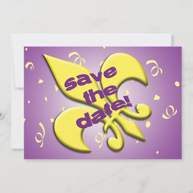 Anuncio de Boda Save the Date Fleur de Lys (Anverso)