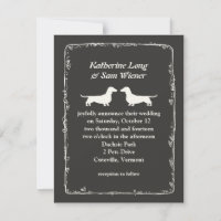 Anuncio de Boda Siluetas de Perro Dachshund