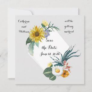 Anuncio de Boda Sunflower Save the Date