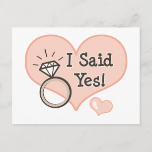 Anuncio de boda Tarjeta postal dije que sí