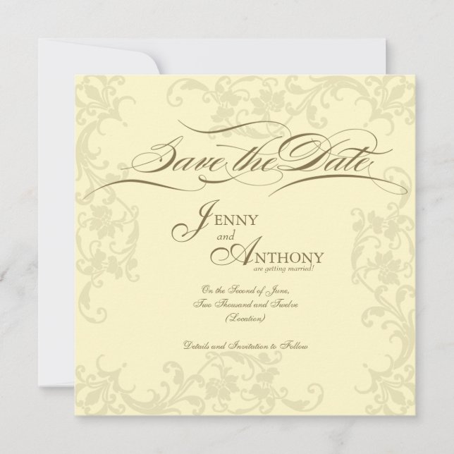 Anuncio de Boda Vintage de "Hazlo Tú Mismo" para S (Anverso)