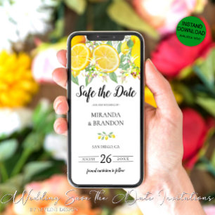 Anuncio de Boho Lemon para Guardar la Fecha en Evi