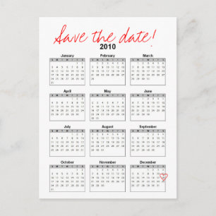 anuncio de calendario 2010 para guardar la fecha