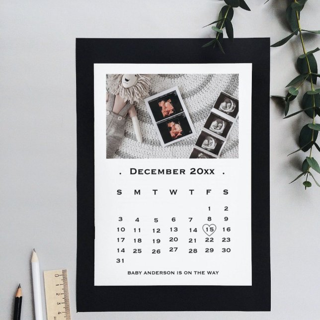 Anuncio de calendario con guión elegante (Subido por el creador)