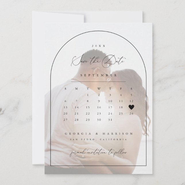 Anuncio de calendario de fecha de reserva para la  (Anverso)