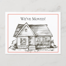 Anuncio de cambio de dirección de casa en blanco y