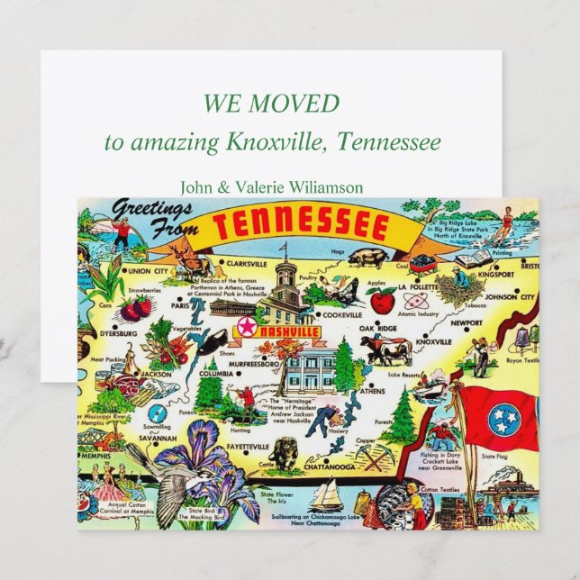 Anuncio de cambio de dirección en Tennessee (Anverso / Reverso)