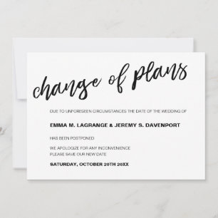 Anuncio de cambio de fecha de boda