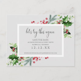 Anuncio de cambio de fecha de boda de vacaciones