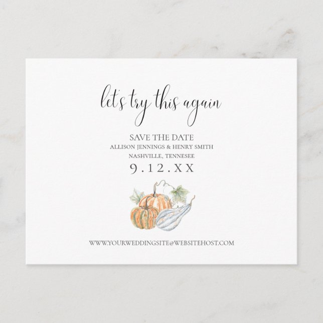 Anuncio de cambio de fecha de otoño, guardar la fe (Anverso)