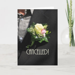 Anuncio de cancelación de boda