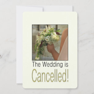 Anuncio de cancelación de boda