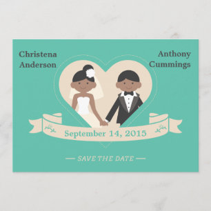Anuncio de cartel de pareja de dibujos animados pa