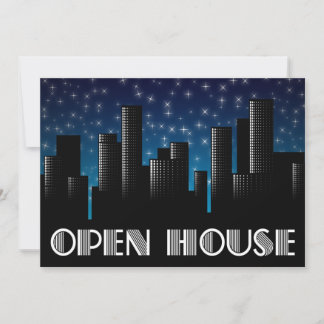 anuncio de casa abierta: paisaje urbano cielo noct