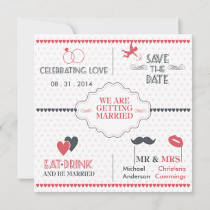 Anuncio de Celebración de Amor para Guardar la Fec