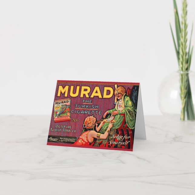 Anuncio de cigarrillos Murad de 1919 (Anverso)