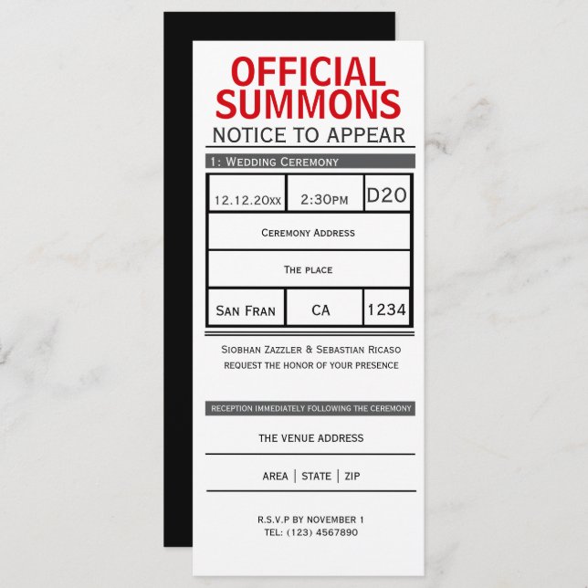 Anuncio De Citación Del Tribunal Para Apelar Al Bo (Anverso / Reverso)