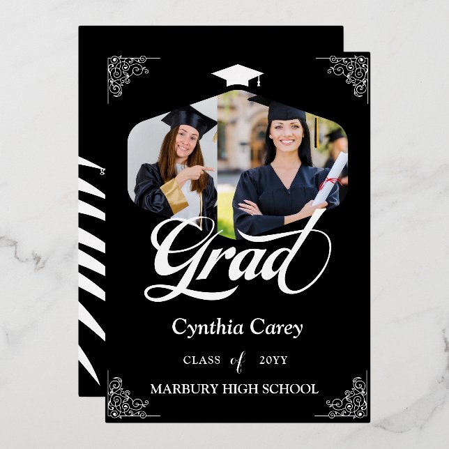 Anuncio de Collage de Fotos de Graduación (Anverso/Reverso)