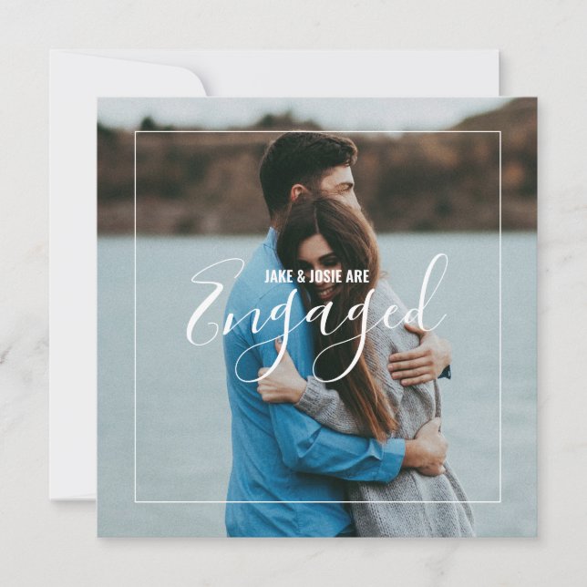 Anuncio de compromiso con tu foto (Anverso)