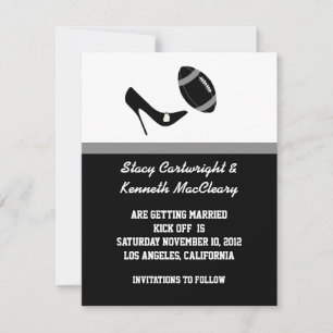 Anuncio de compromiso de boda de fútbol americano 