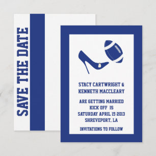 Anuncio de Compromiso de Boda de Fútbol Azul Salva