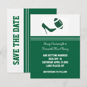 Anuncio de compromiso de boda de fútbol ecológico