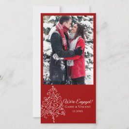 Anuncio de compromiso de invierno del árbol de Nav