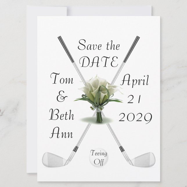 Anuncio de Compromiso de Salida Save the Date (Anverso)