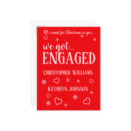 Anuncio de compromiso de vacaciones de Navidad