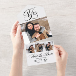 Anuncio de Compromiso Ella Dijo Sí Save The Date