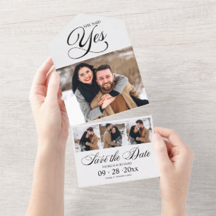 Anuncio de Compromiso Ella Dijo Sí Save The Date