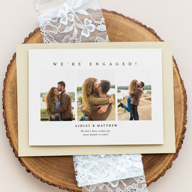 Anuncio de compromiso fotográfico minimalista (Subido por el creador)