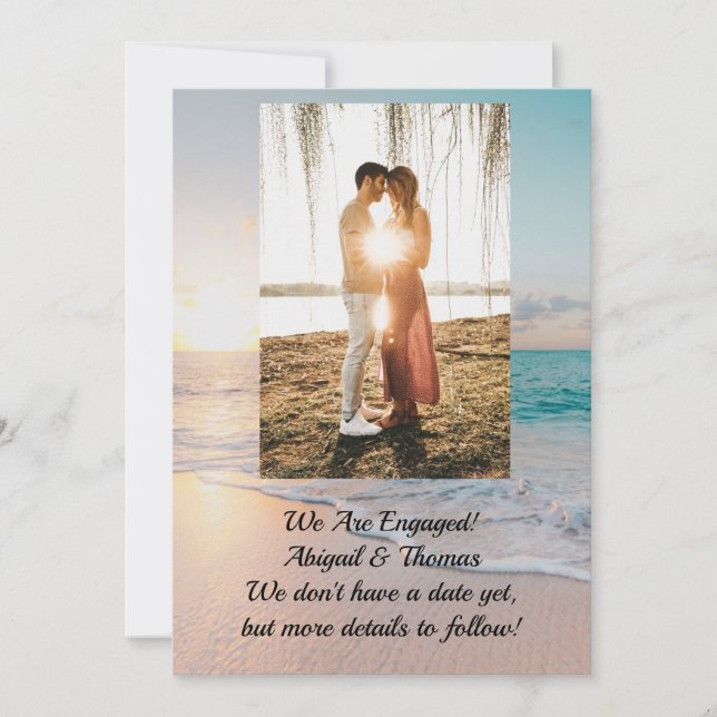 Anuncio de compromiso Photo Ocean (Anverso)