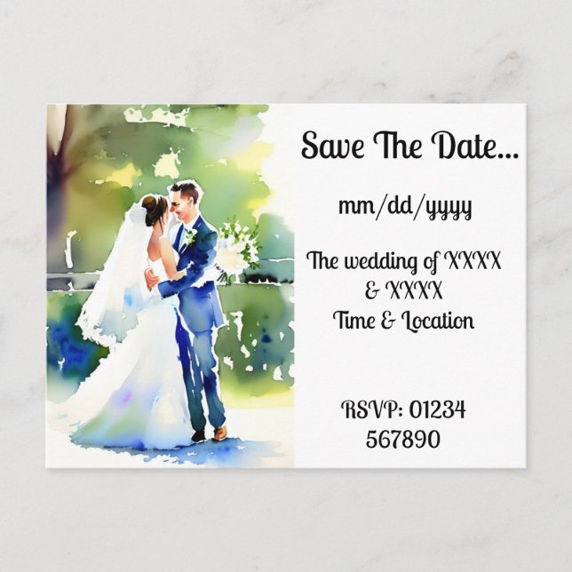 Anuncio de compromiso y boda (Anverso)