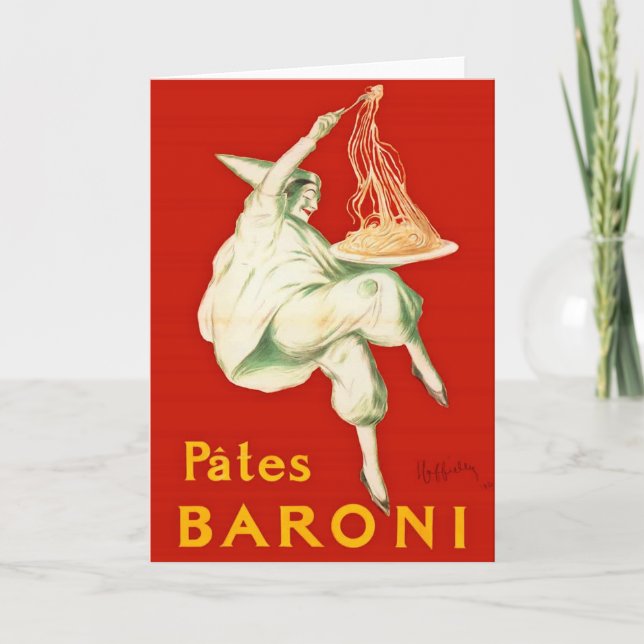 Anuncio de cosecha de pates Baroni Cappiello (Anverso)
