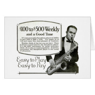 Anuncio de cosecha de saxofón
