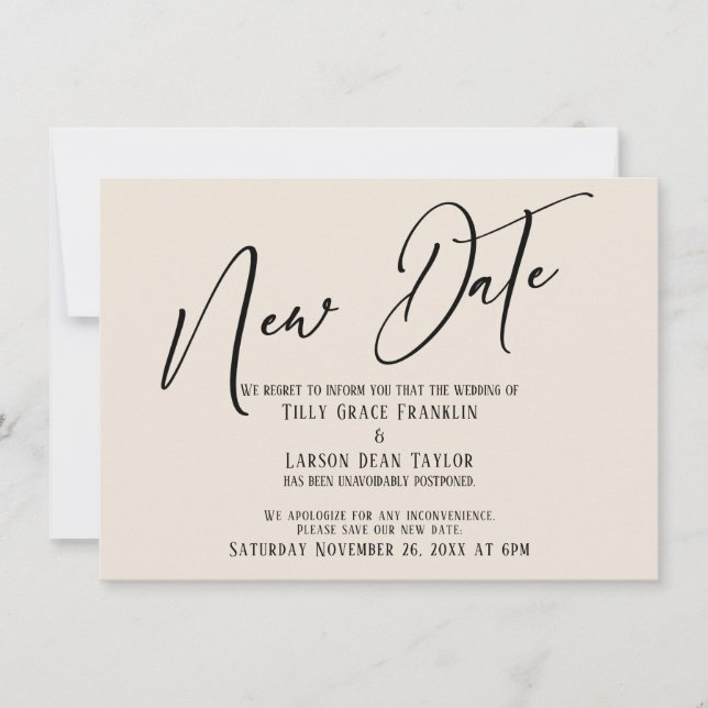 Anuncio de Crema de Fecha Nueva con Letra Elegante (Anverso)