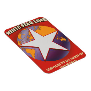 Anuncio de crucero de la línea White Star. Imán