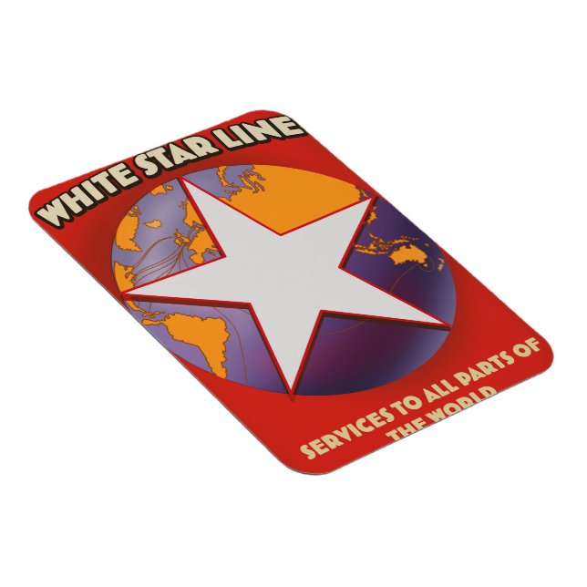 Anuncio de crucero de la línea White Star. Imán (Lado Derecho)