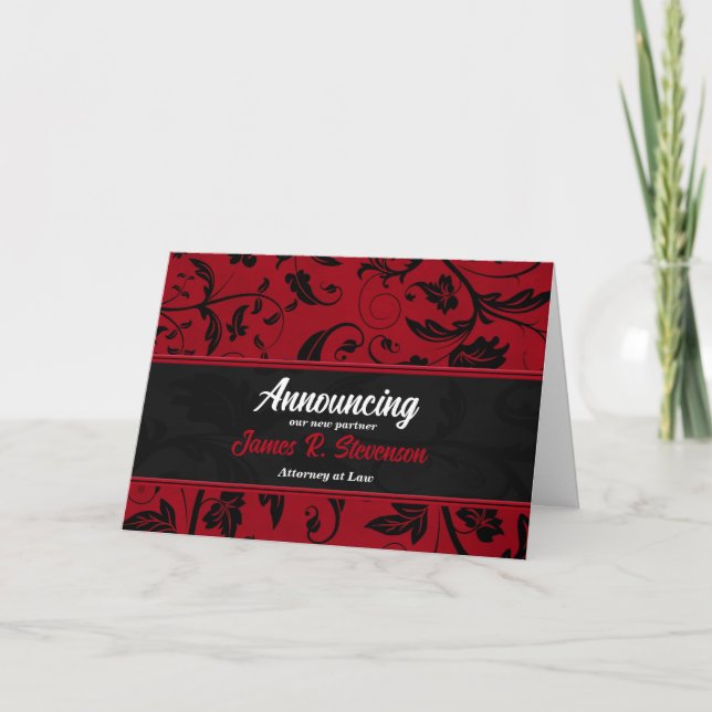 Anuncio de Damasco Rojo para Socio Comercial (Anverso)
