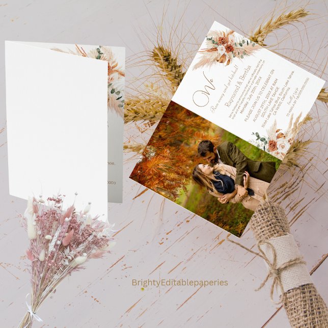 Anuncio de Elopement de Foto de Otoño Invitación (Subido por el creador)