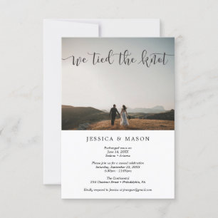 Anuncio de Elopement de Invitación de Nudos Unidos