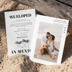 Anuncio de Elopement en Playa Tropical 