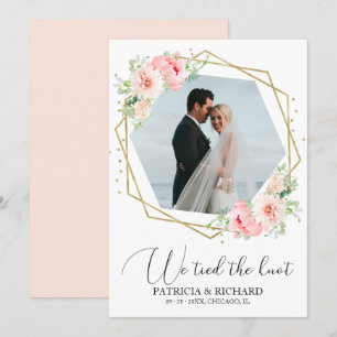 Anuncio de Elopement Floral Rosado Nos Atamos