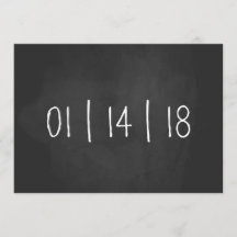 Anuncio de Embarazo con Fecha de Parto en Pizarra