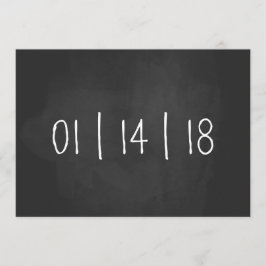 Anuncio de Embarazo con Fecha de Parto en Pizarra