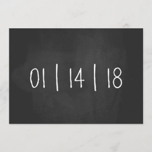 Anuncio de Embarazo con Fecha de Parto en Pizarra