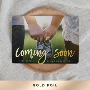 Anuncio de Embarazo con Foto FOIL Próximamente